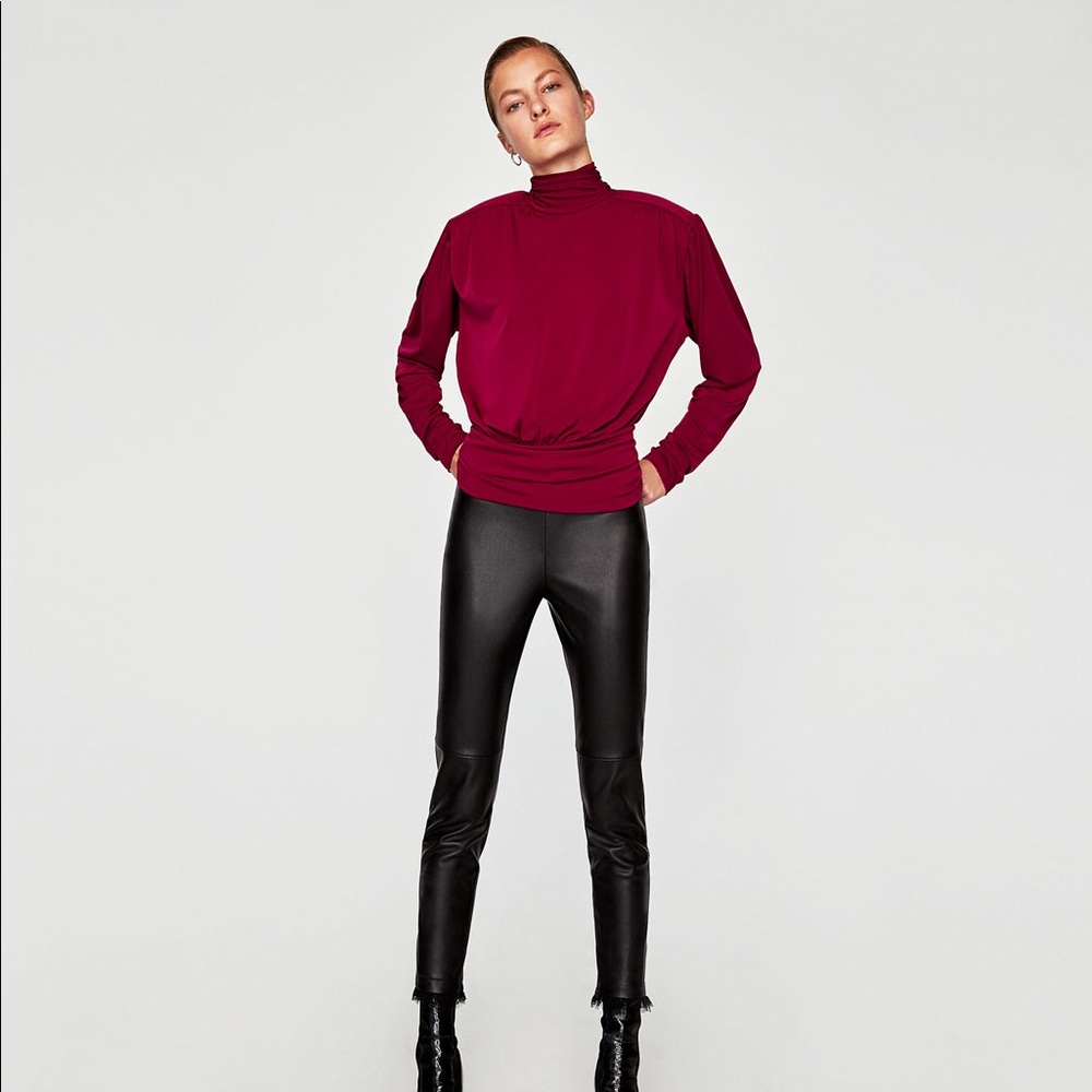 Zara Faux Leather Pants